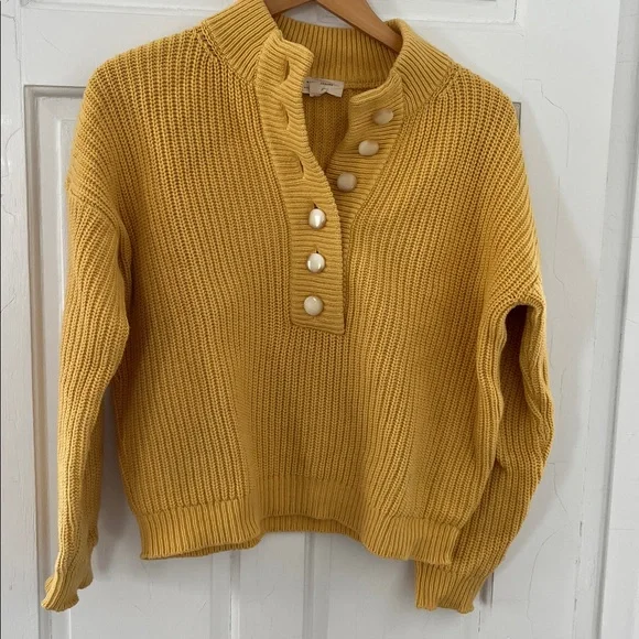 Sezane Lucas Jumper in Yellow Size S - Picture 2 of 5